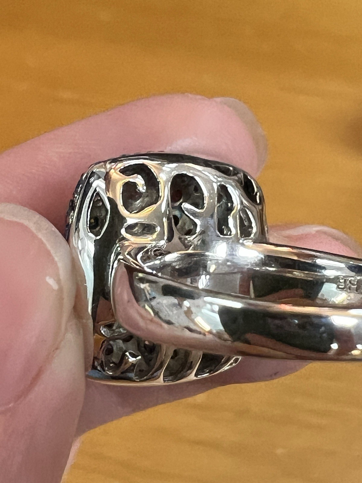 Splash By Effy Sapphire Cluster Ring Size 7 Sterling Silver Blue Stone