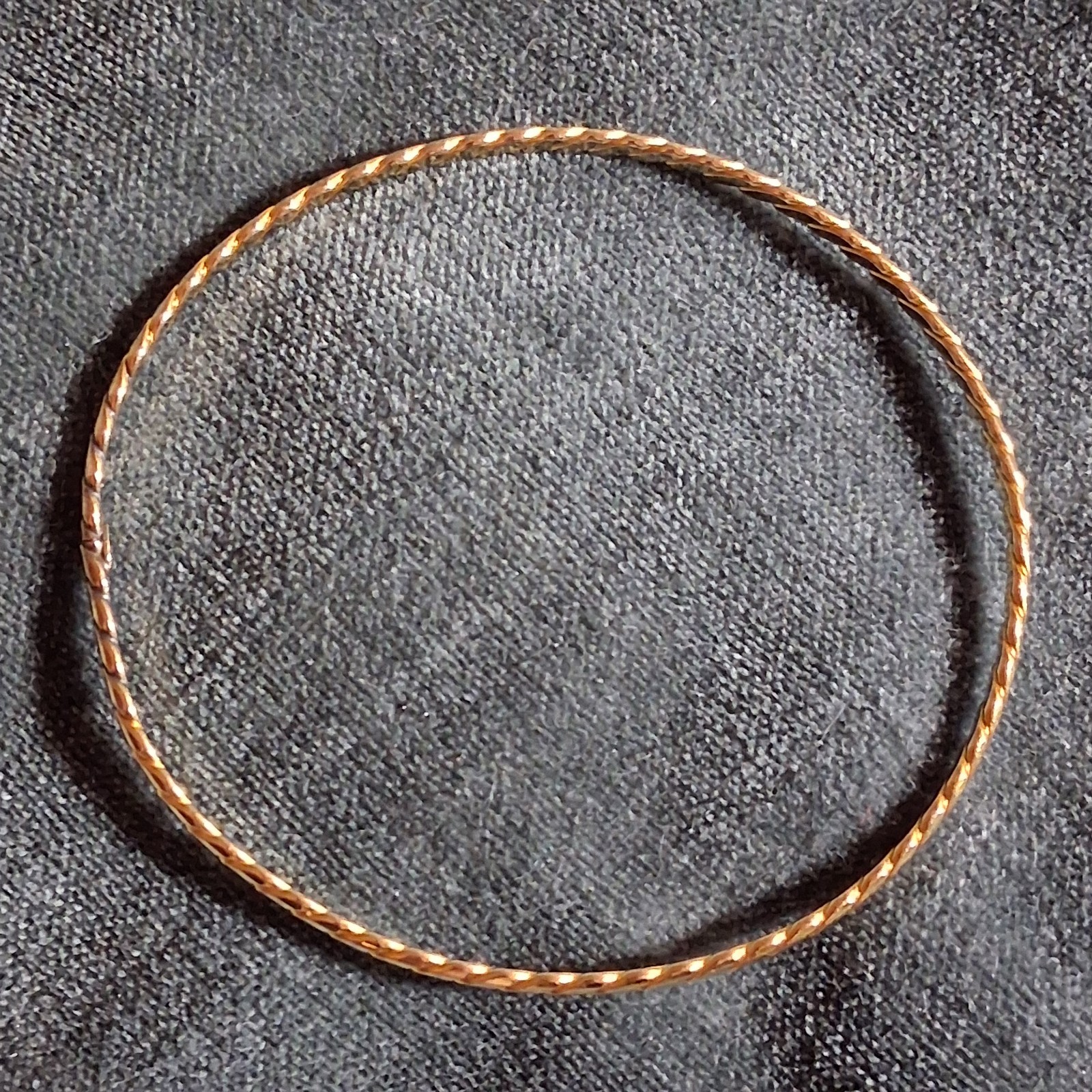 Vintage 1/20 12K Gold Filled Twisted Rope Bangle Bracelet BB Maker Mark 5.83g