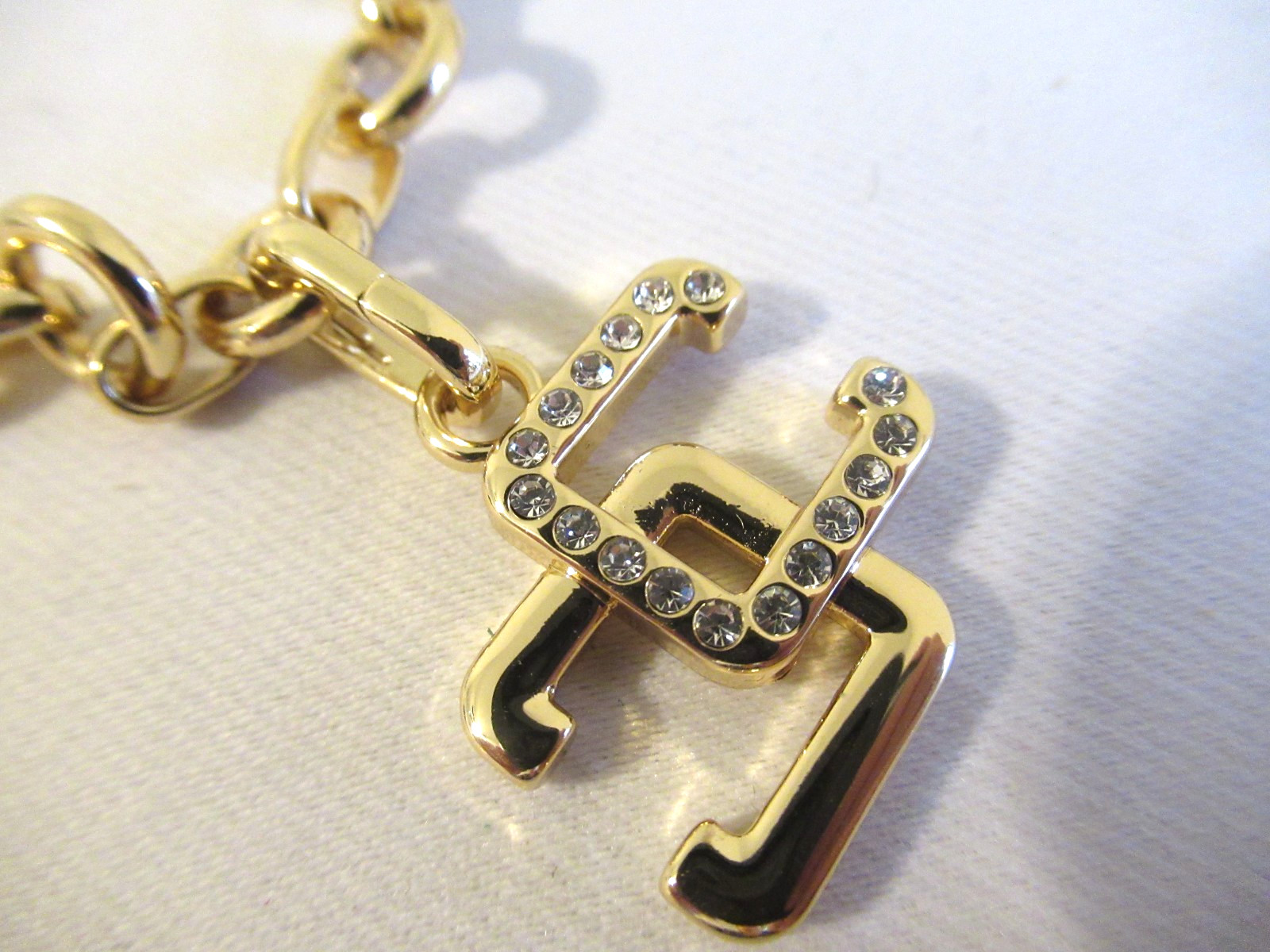 CC Signed Gold Plate Bracelet 7.25 In