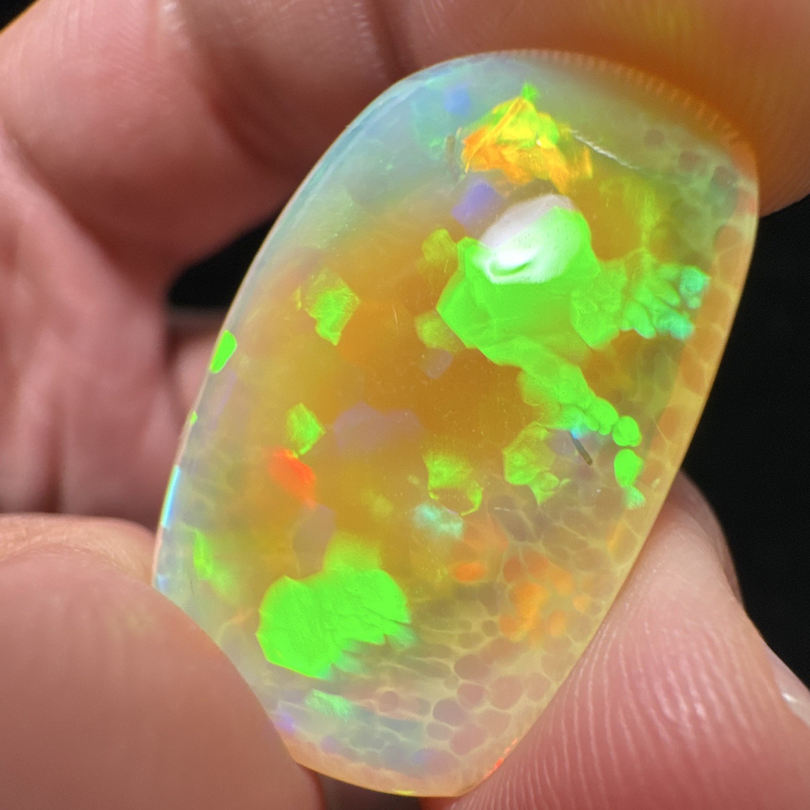 Ethiopian Honeycomb Opal Cabochon Loose Gemstone 18.9cts