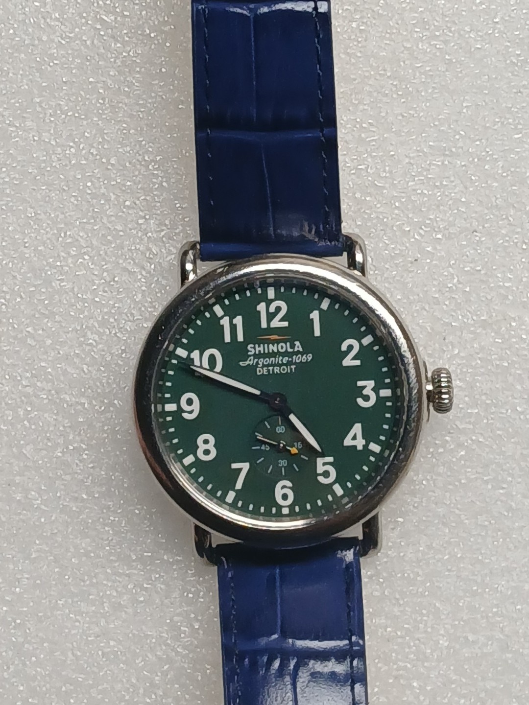 Shinola Argonite- 1069 Detroit Runwell 41mm Green Quartz Watch