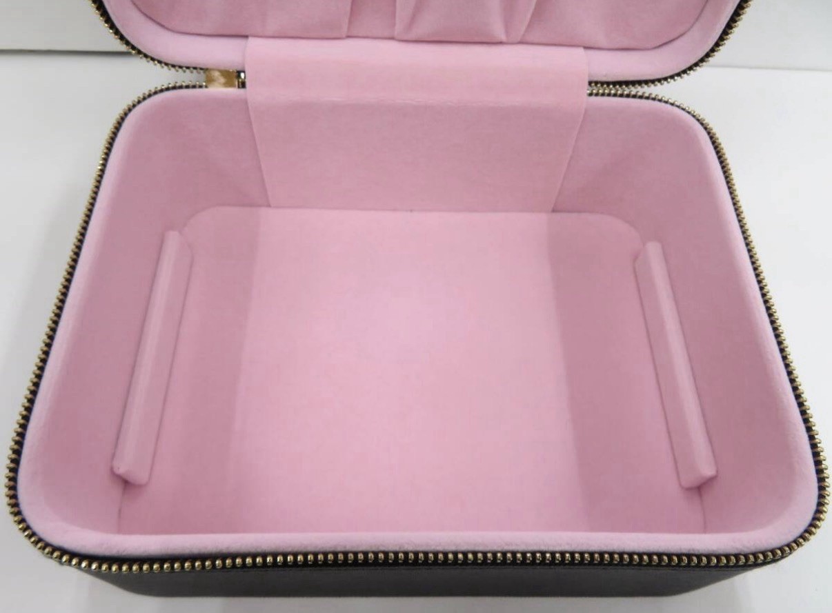 PANDORA Jewelry Box Organizer Storage Black Pink Design with Mirror JAPAN NEW