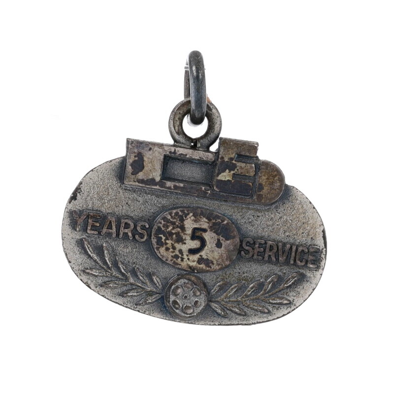 CE COMPANY CHARM Silver 5 Years Service Silver Pendant