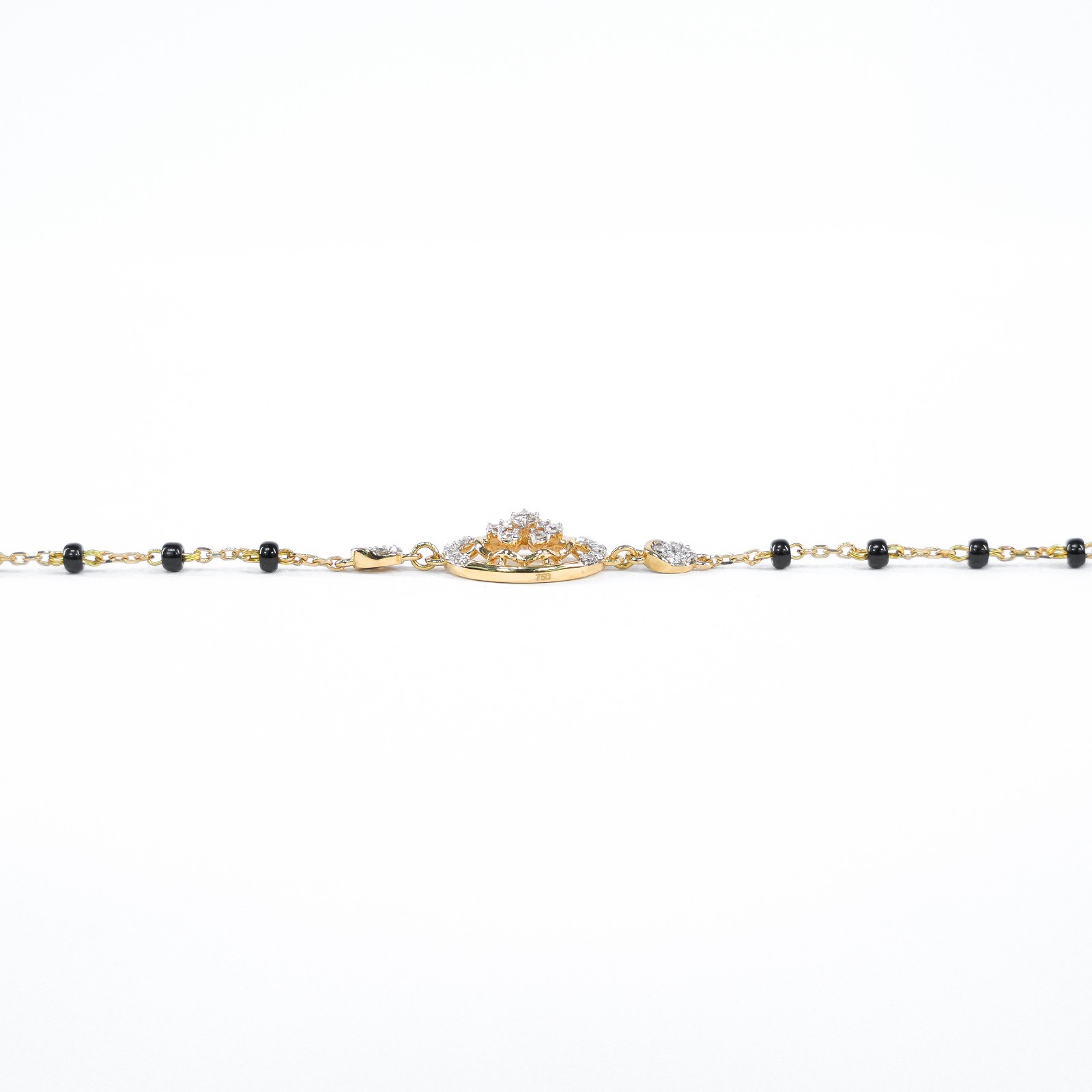 18 KARAT MANGALSUTRA BRACELET| NATURAL DIAMOND | IGI CERTIFIED | YELLOW GOLD