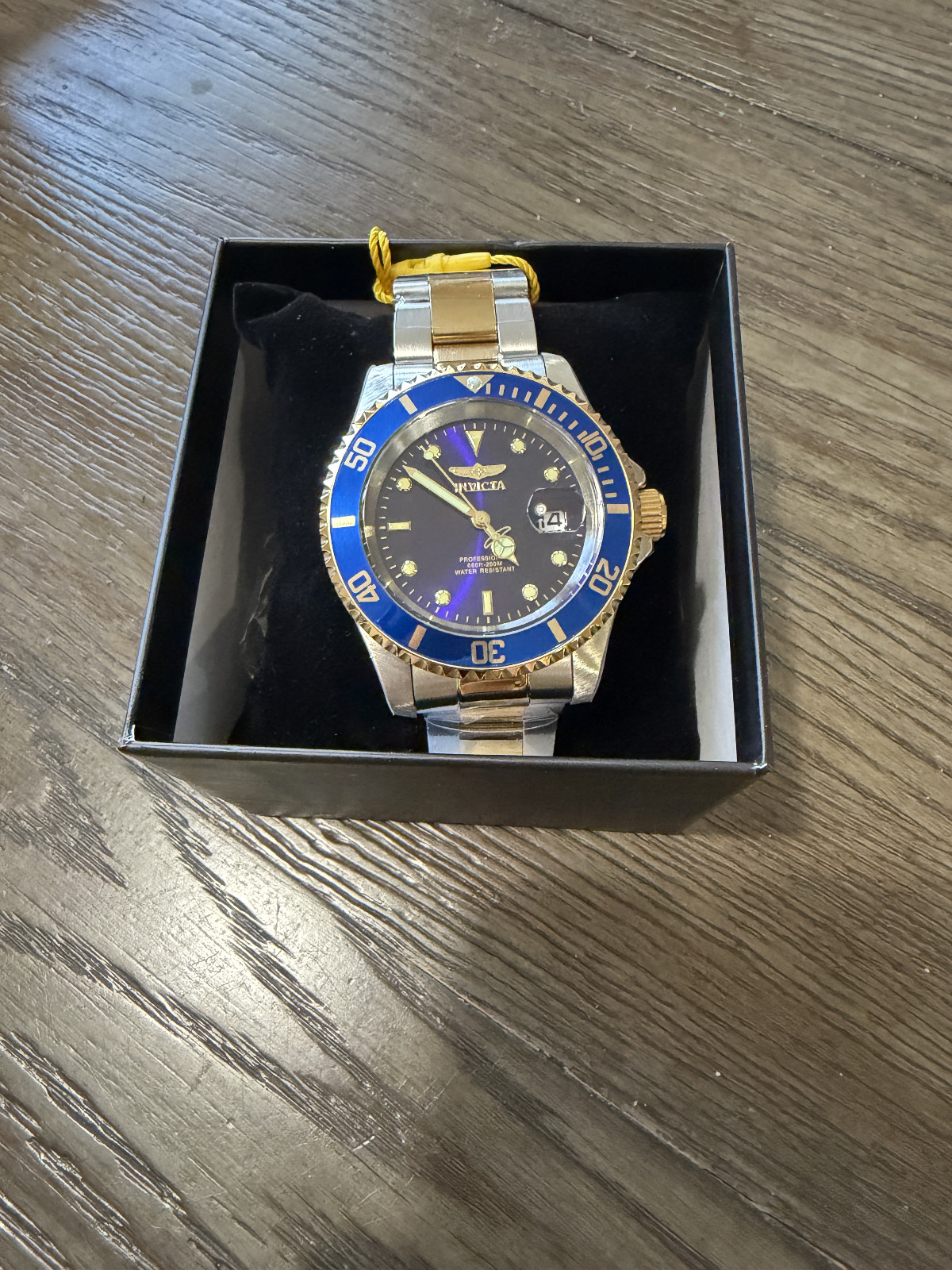 Invicta Pro Diver 26972 Blue Dial Two Tone Stainless Steel Wrist Watch for Men