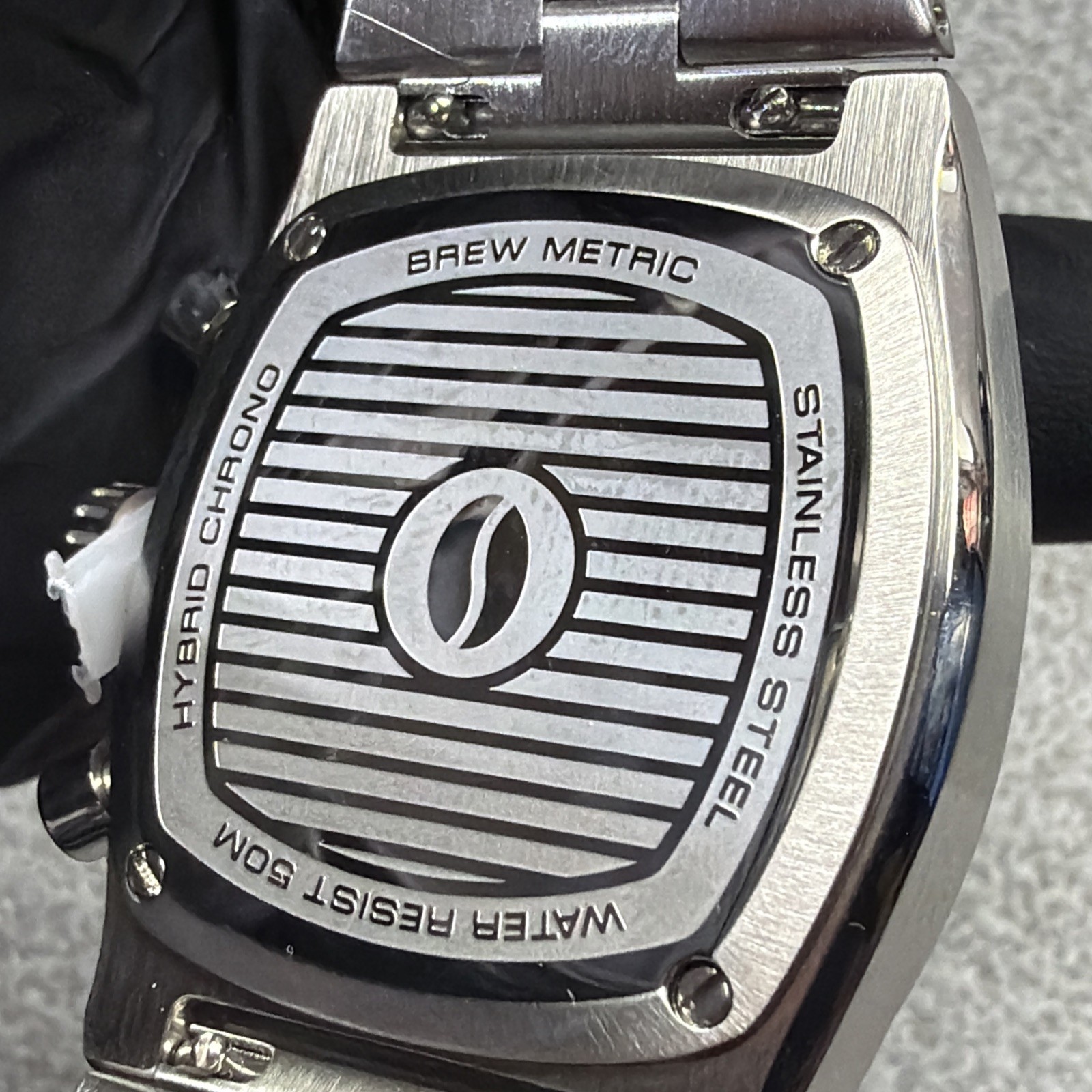 BREW METRIC HYBRID CHRONO STAINLESS STEEL WATCH WATER RESIST 50M ( NEW OTHER )