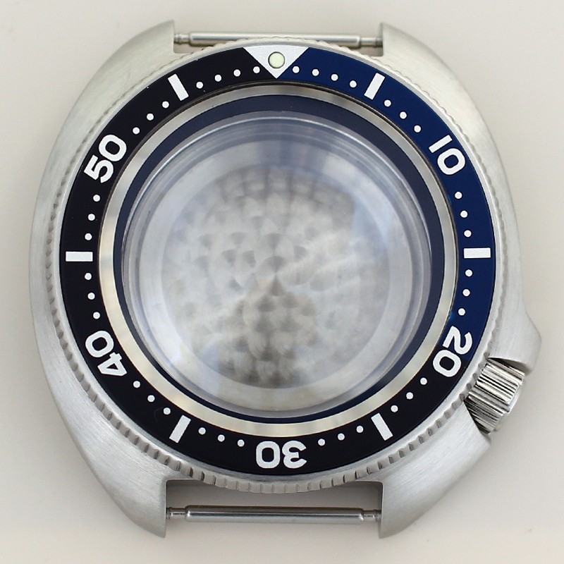 44mm Turtle Mod Stainless Watch Case Fit 28.5mm Dial For Seiko NH35 NH36 NH38