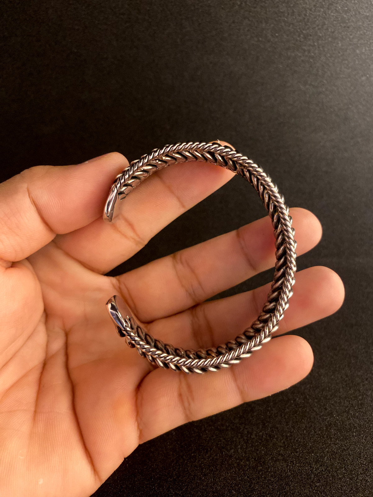 Bracelets Bangle Handmade Stainless Steel welding wire Silver Color #38