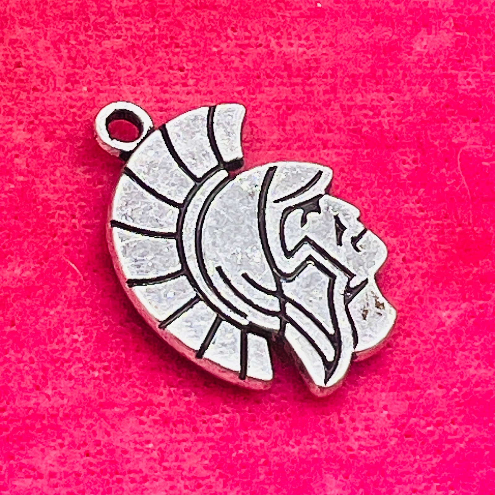 High School College Mascot Trojans Spartan Warrior Head Bracelet Charm 1″