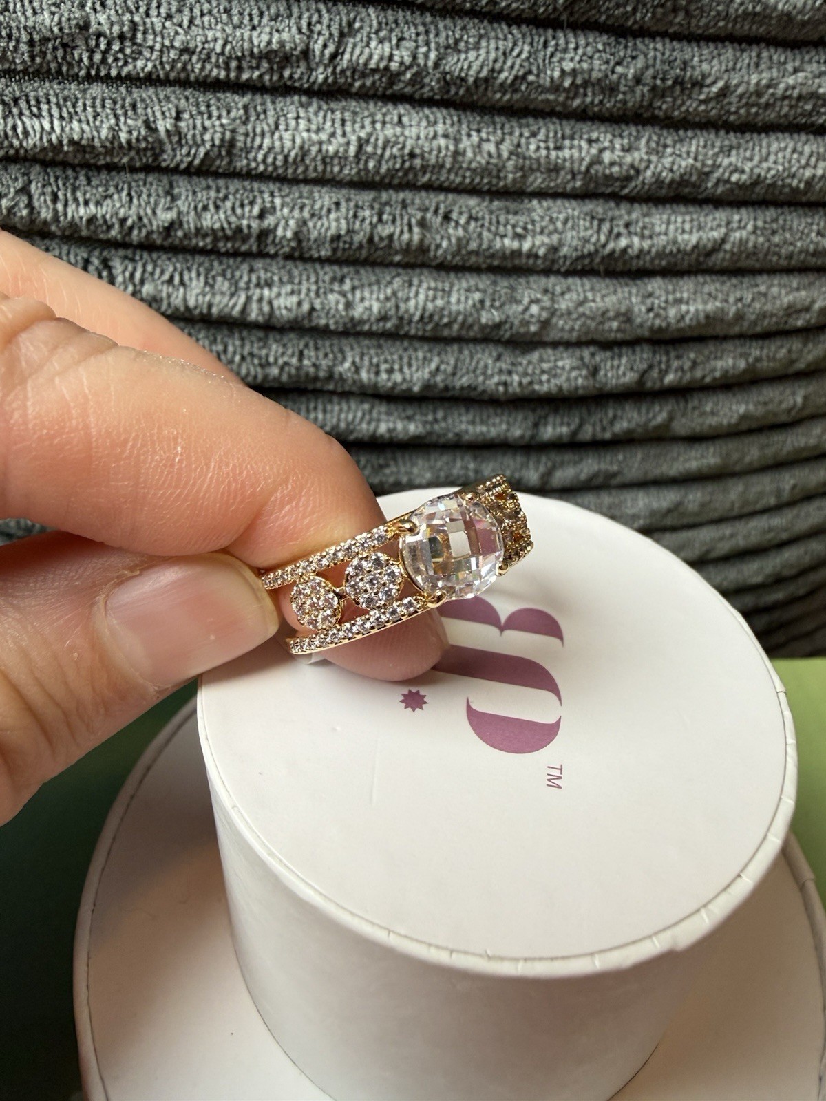 BP OG Ring Size 10 “She Runs The Room” Diamond CZ on Gold Plating