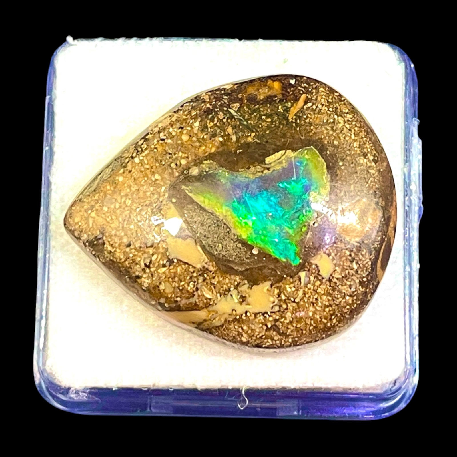 54.50 Cts Natural Boulder Opal 36x25mm Oval Cabochon Loose Untreated Gemstone