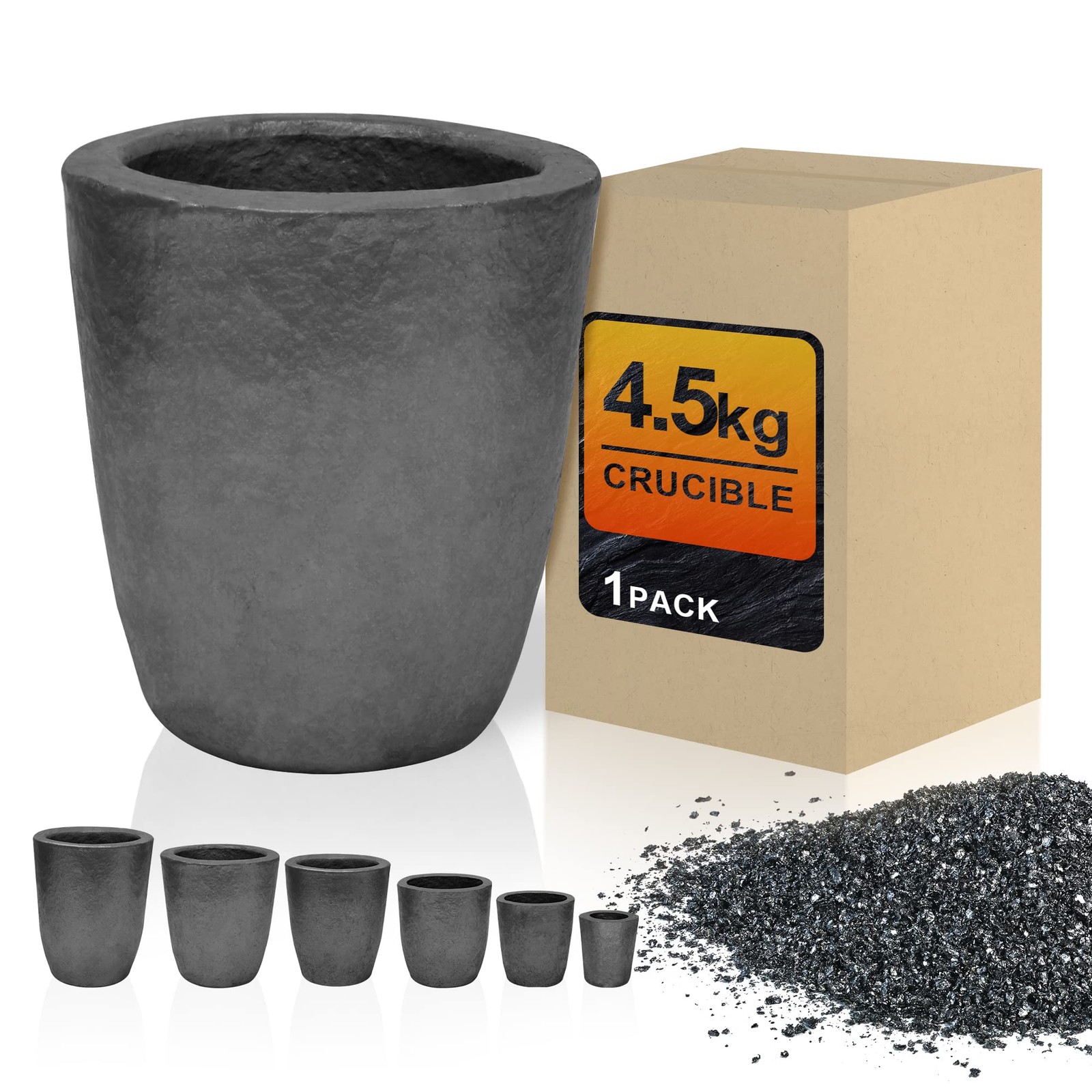 4.5kg #4 Silicon Carbide Graphite Crucibles,Crucibles for Melting Metal,Withs…