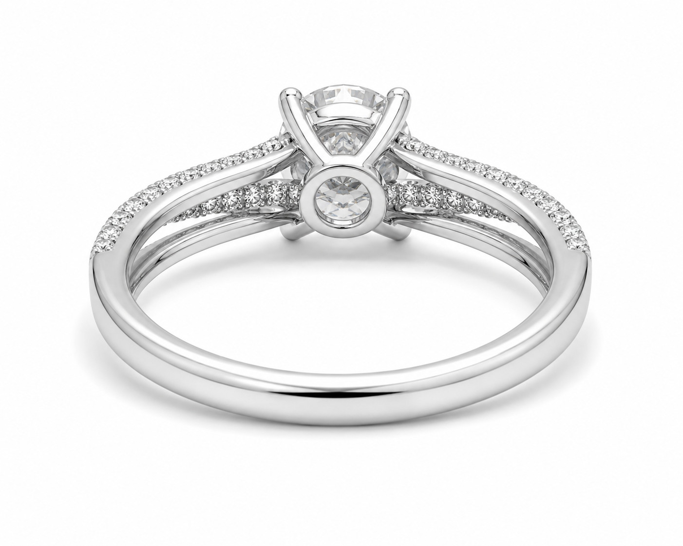 1.60 Ct Round Cut Natural Diamond Wedding Ring 14K White Gold Size 8