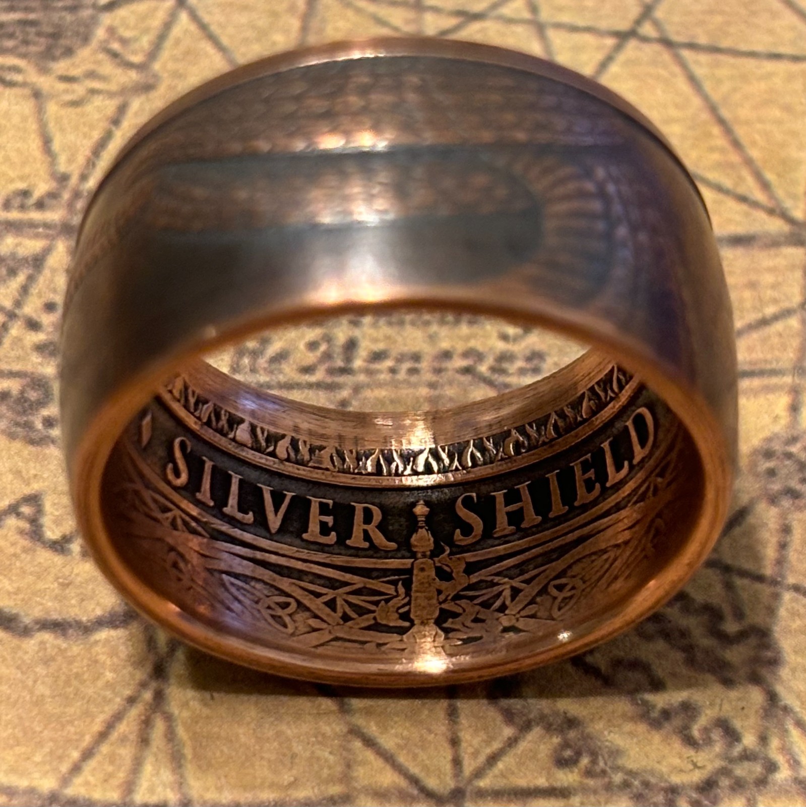 COPPER “DON’T TREAD ON ME” Gadsten Flag Coin Ring 1 TOz USA America SIZE 7-14