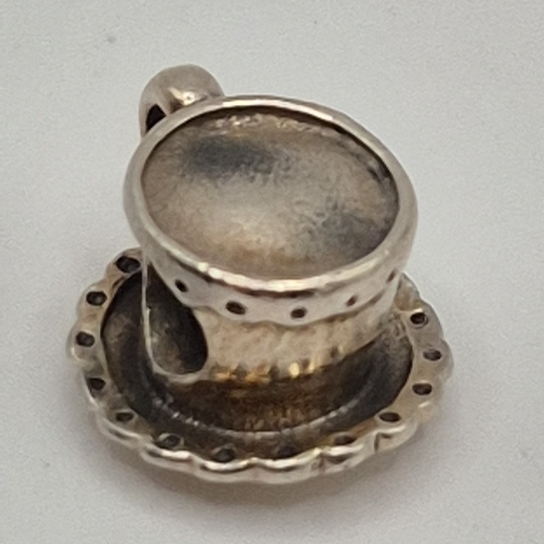 Pandora Sterling Silver 925 Tea/ Coffee Cup & Saucer ALE Bead Charm 790361