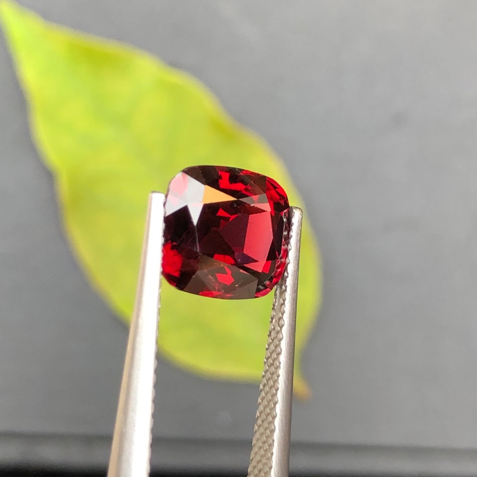 Natural 3.85 CT Red Rhodolite Garnet Cushion Cut Loose Gemstone from Africa