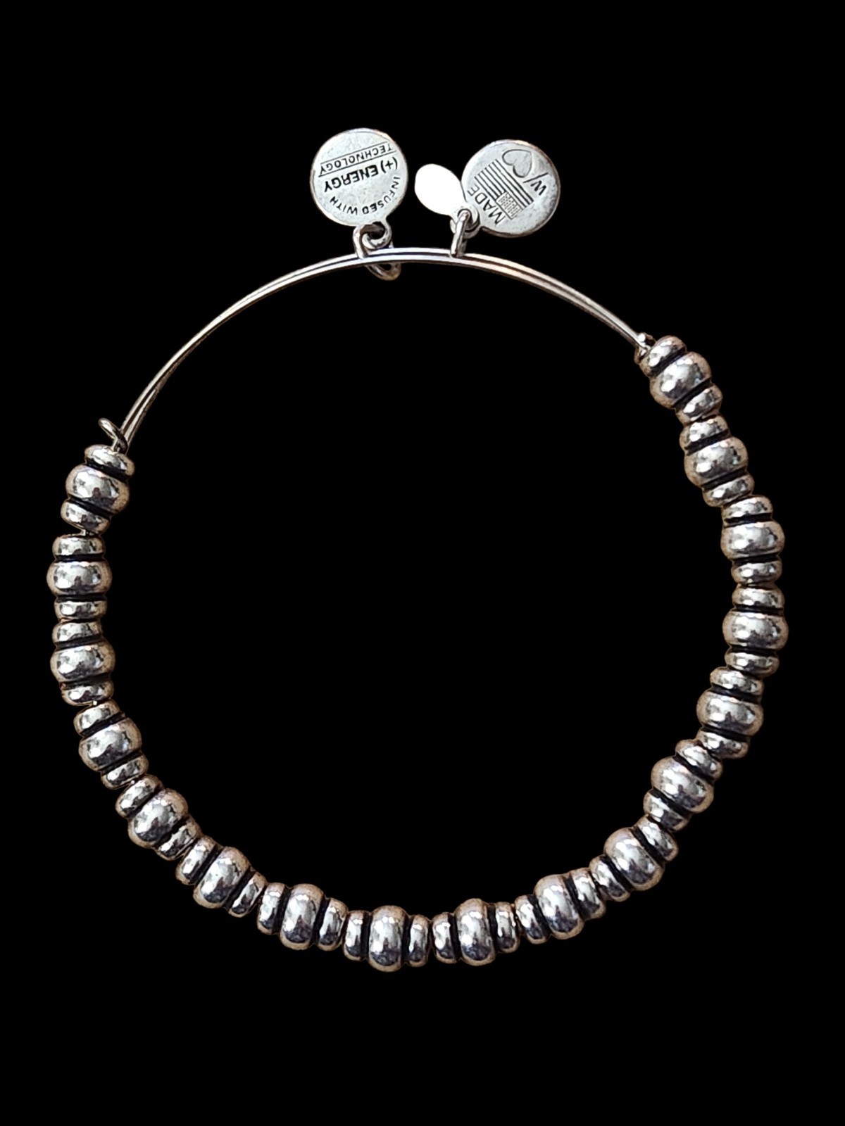 Alex And Ani Nile Rafaelian Silver Metal Expandable Bangle Bracelet