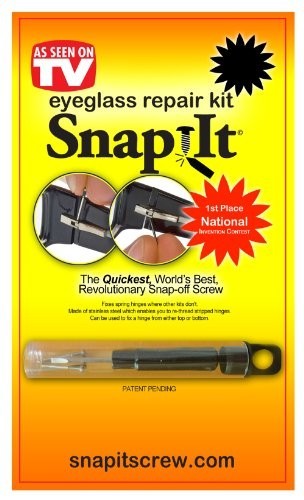 Eyeglass Repair Kit 5 Screws Screwdriver Carry Tube For Loose Hinges Sunglasses