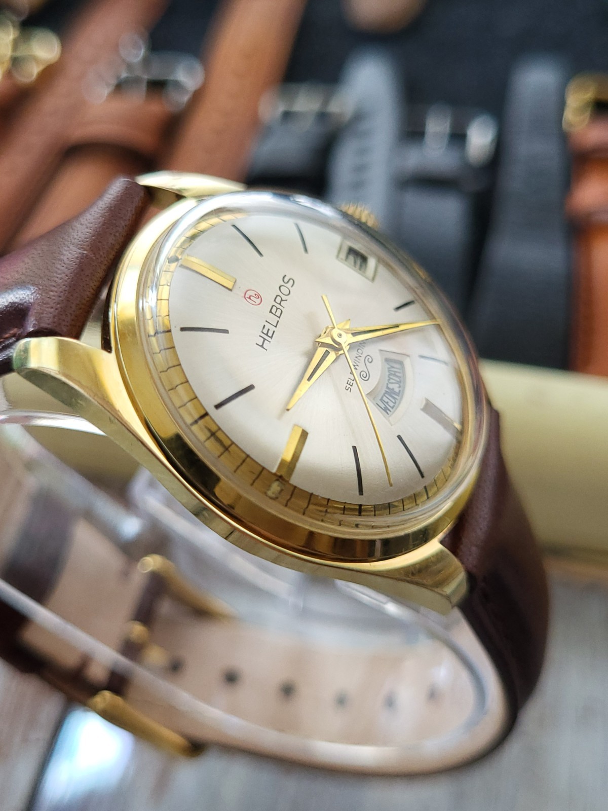 Helbros automatic D/D mens vintage G.P watch (just fully serviced).