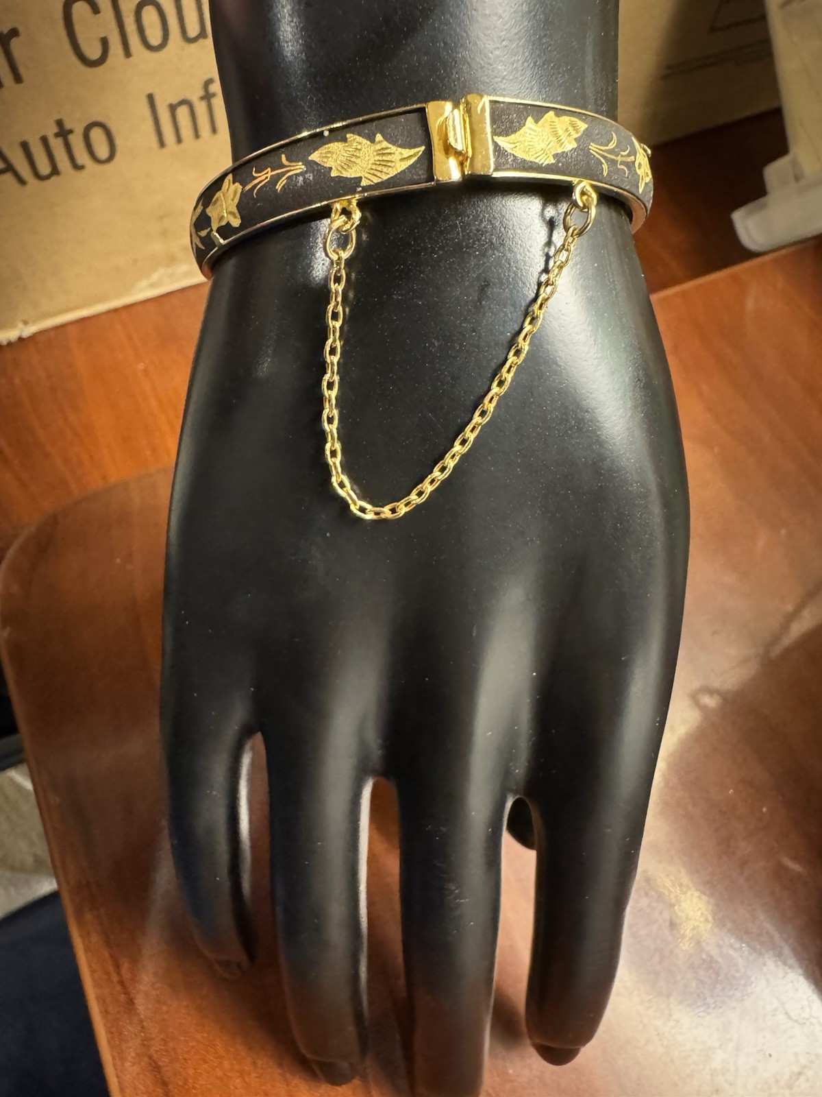 Vintage Damascene Bracelet 6 to 6-1/2”