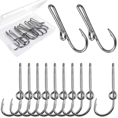 Fishing Hook Hat Pins,/20pcs Pins for Fishing Hat Hook Clip,Tie 10pcs Black