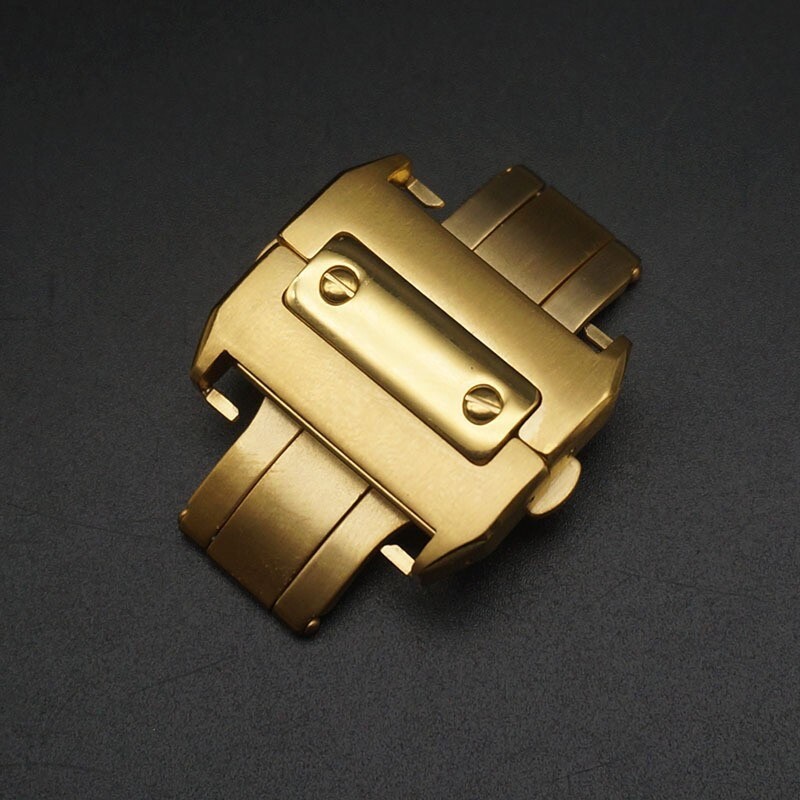 Stainless Steel Butterfly Buckle Watch Accessories 18mm 21mm for Cartier Santos
