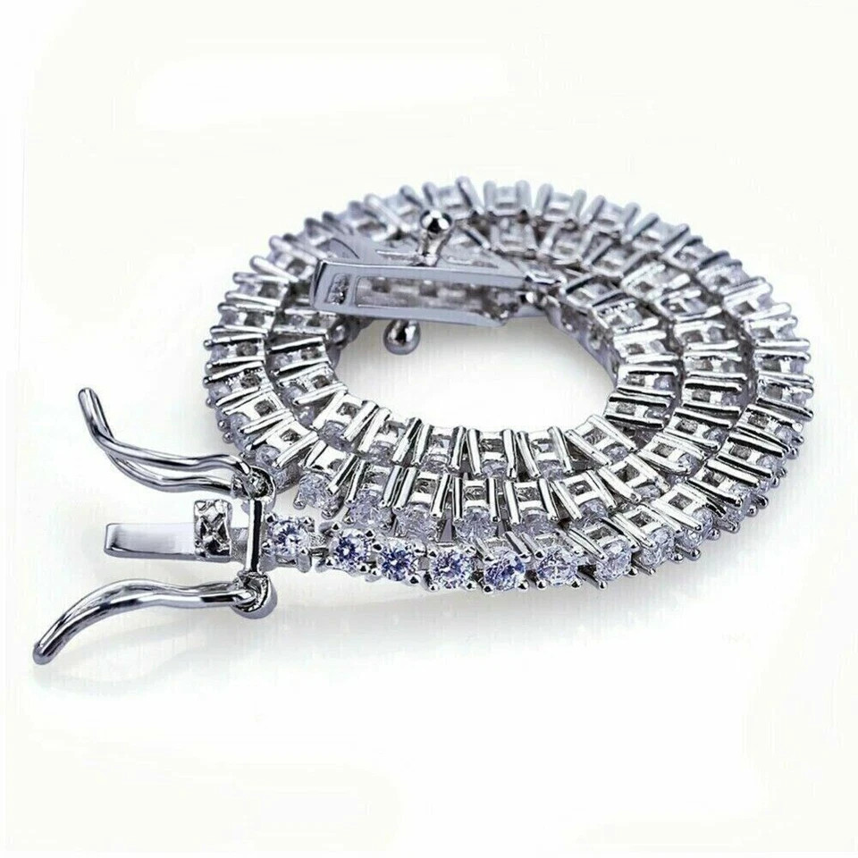 5 Ct Round Cut Lab-Created Diamond Women’s Tennis Bracelet 14K White Gold Plated