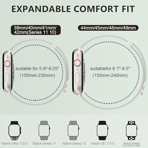 Compatible with Apple Watch Series 11&10 42mm/41mm/40mm/38mm A—Starlight