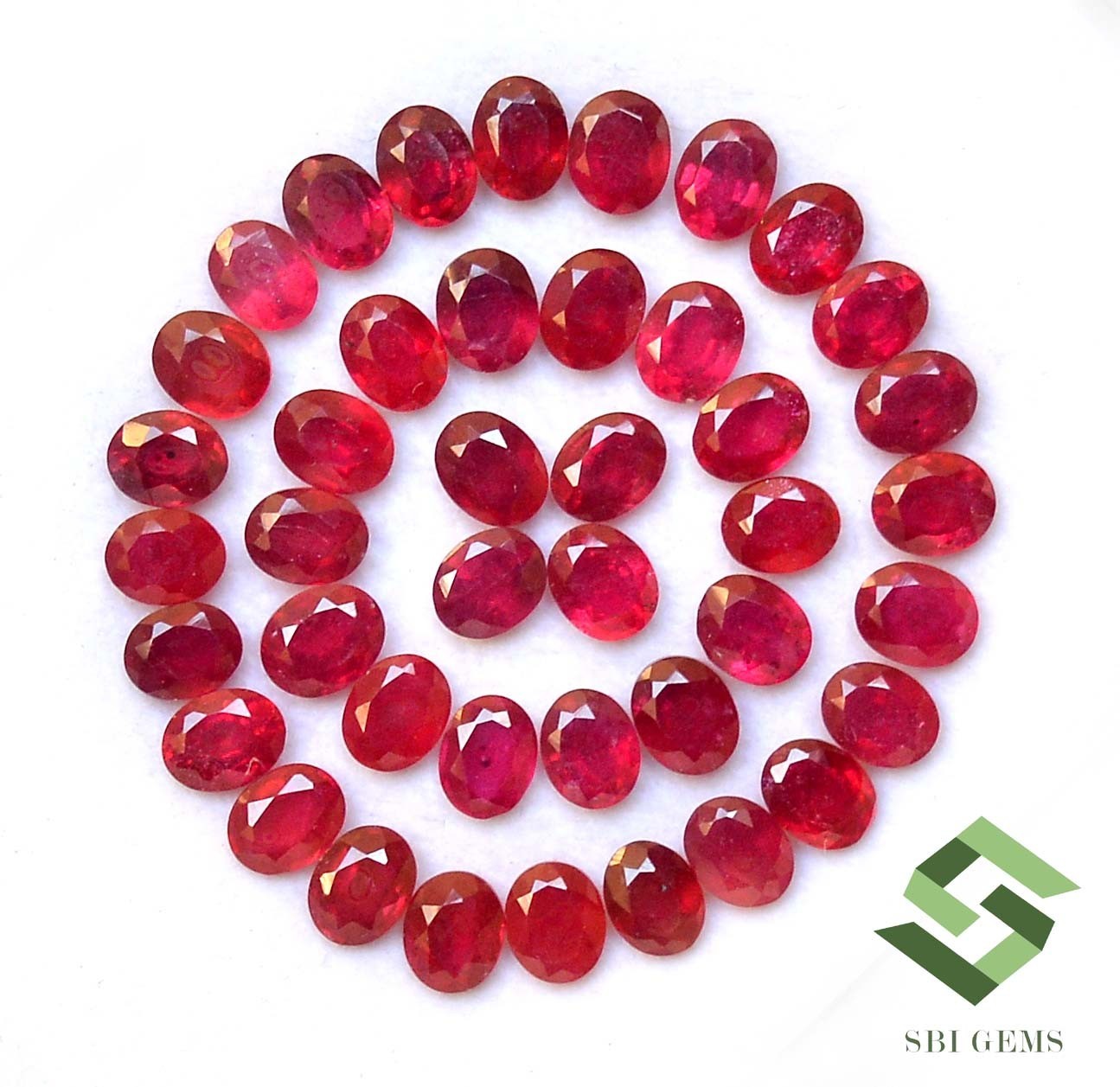 5×4 mm Natural Ruby Oval Cut Lot 10 Pcs 5.43 CTS Calibrated Loose Gemstones GF