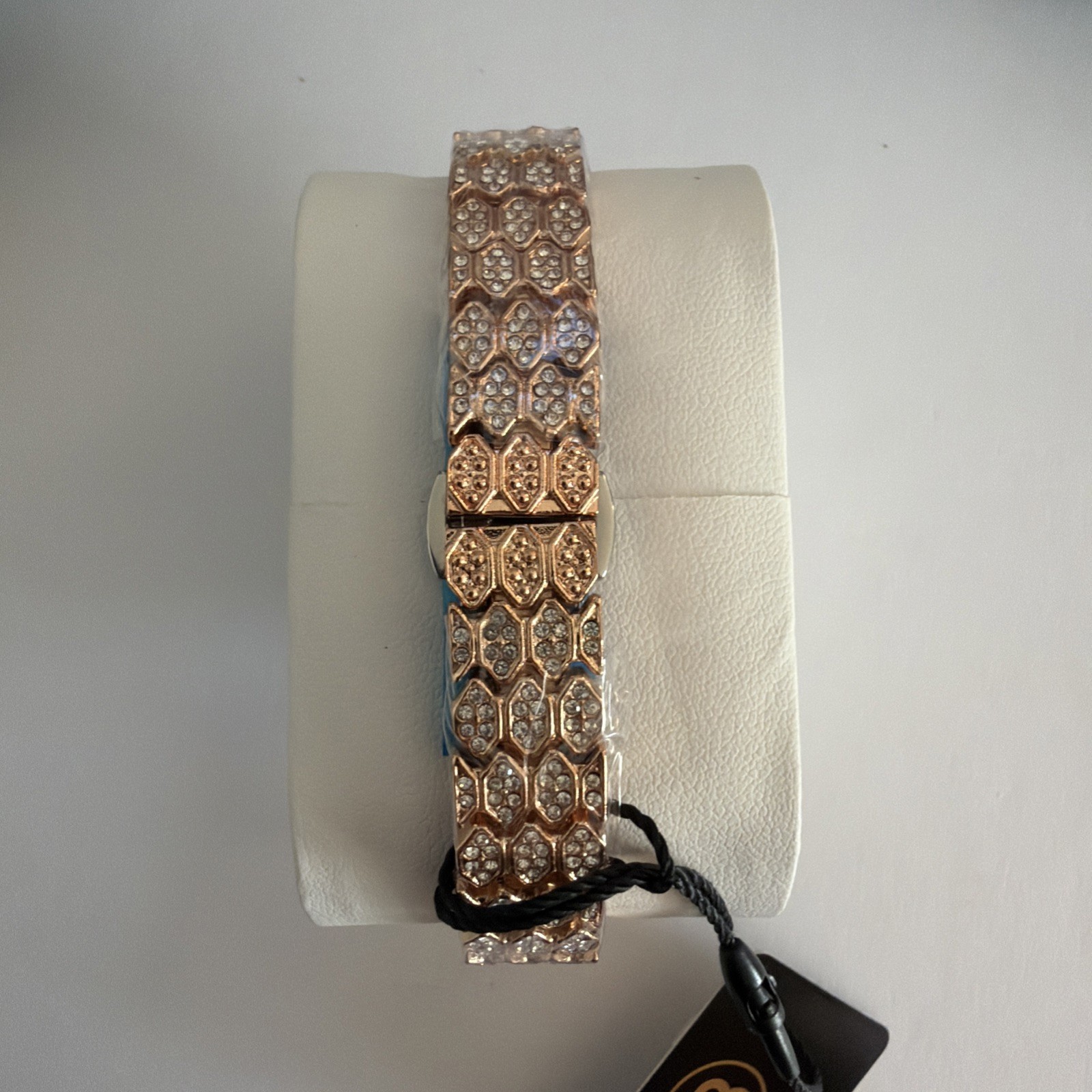 BIBI Luxury Watch Women’s Rose Gold Iced Out Cushion Dial Quartz Bracelet