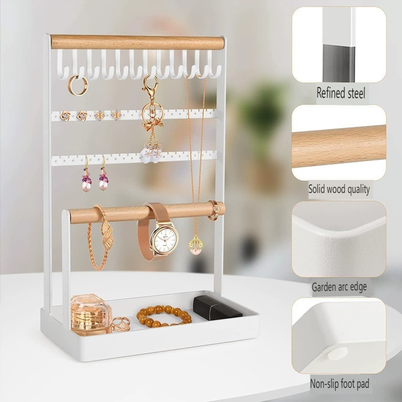Jewelry Organizer Stand Necklace Organizer Earring Holder, 6 Tier Jewelry Stand