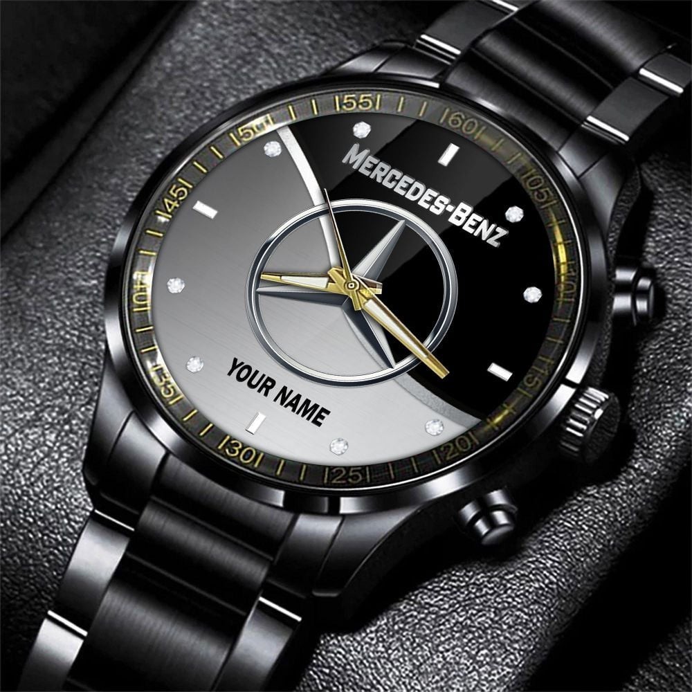 Mercedes-Benz Black Stainless Steel Watch