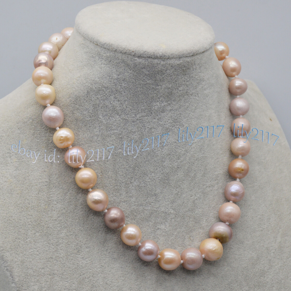 Natural Pearl 12-14mm Rare Multicolor Baroque Keshi Edison Pearl Necklace 14-48′