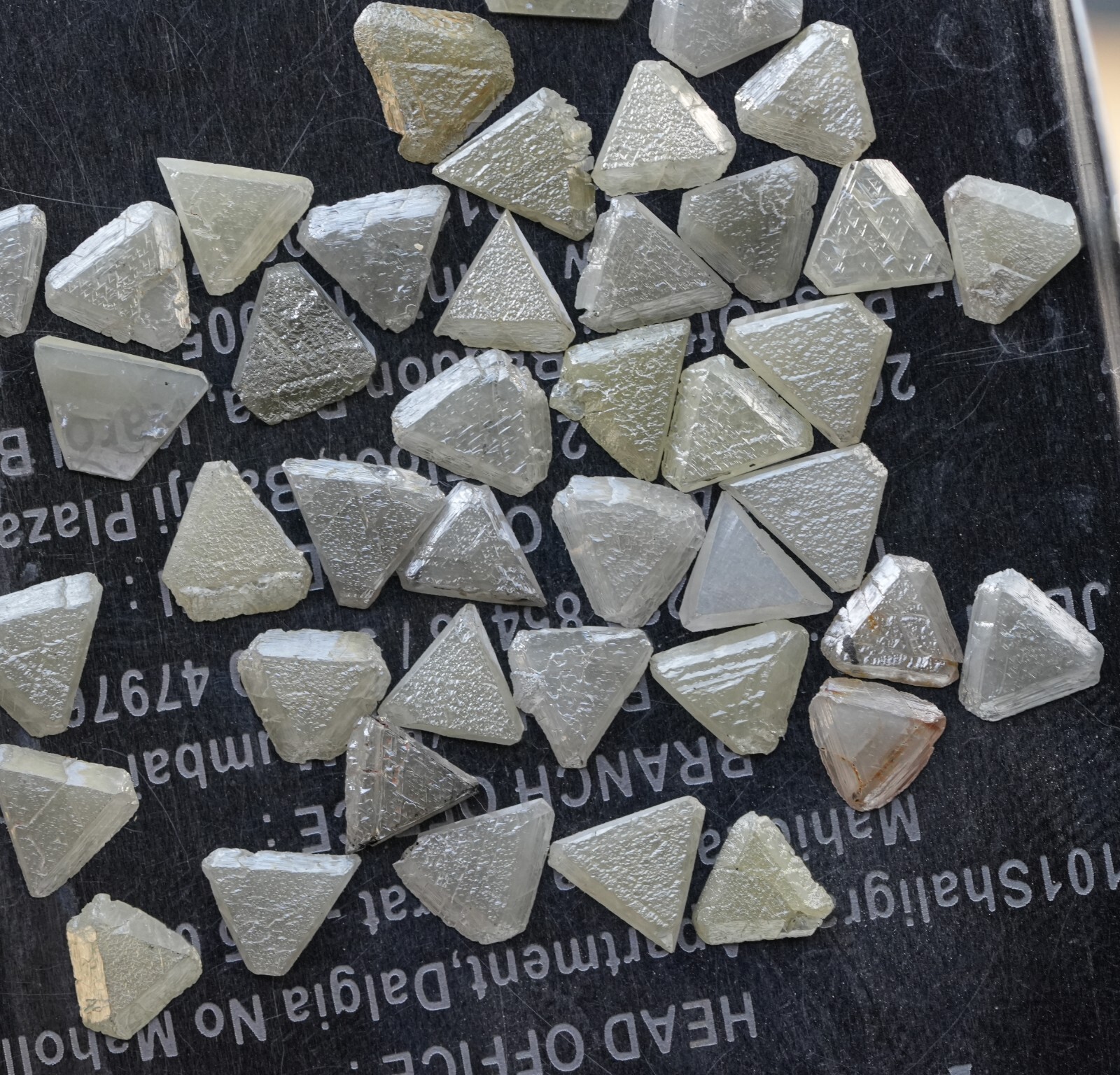 9PCS Triangle Natural Loose Uncut Raw Rough Diamond Kite Shape Cut Loose Diamond
