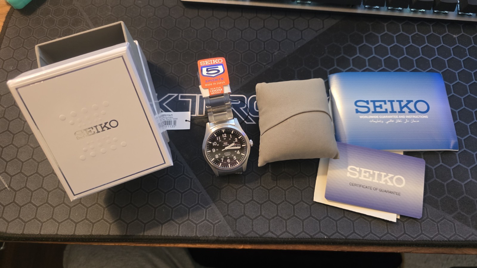 Seiko 5 Sports Men’s Black Watch – SNZG13J1 – New in Box