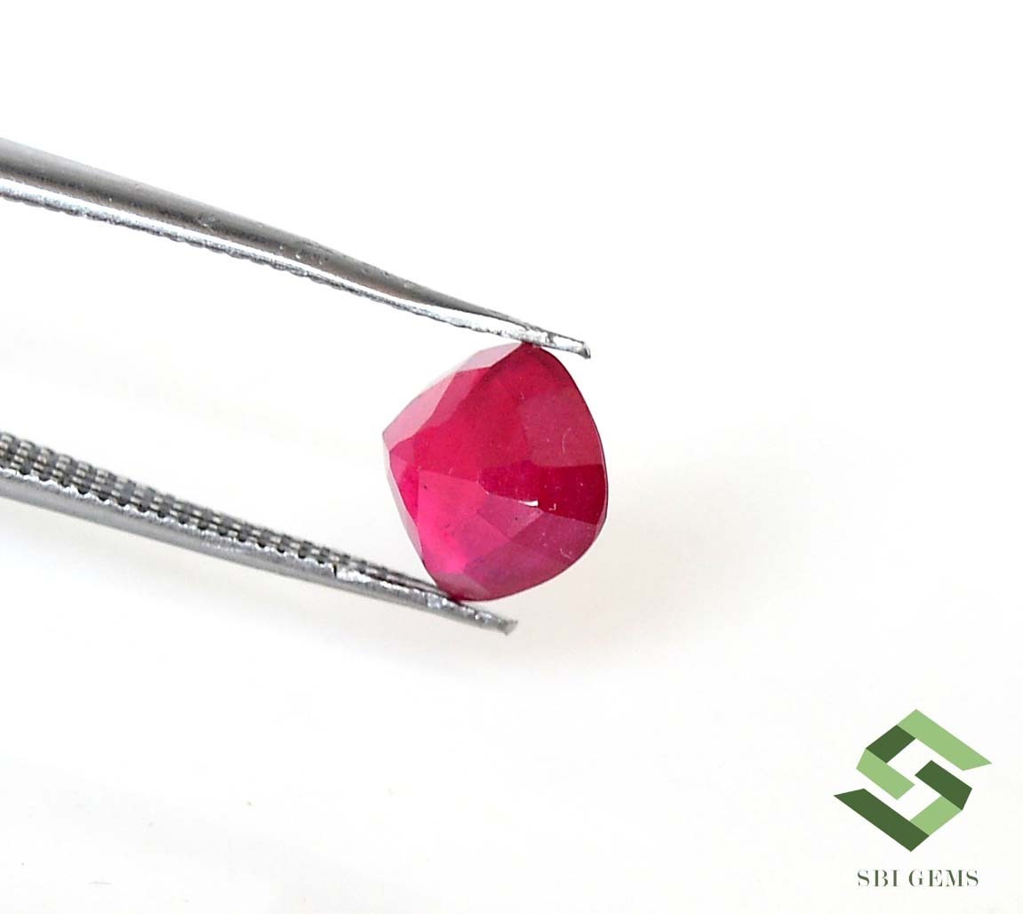 7.50×7.50 mm Natural Ruby Cushion Cut 2.62 Cts Mozambique Loose Gemstone GF