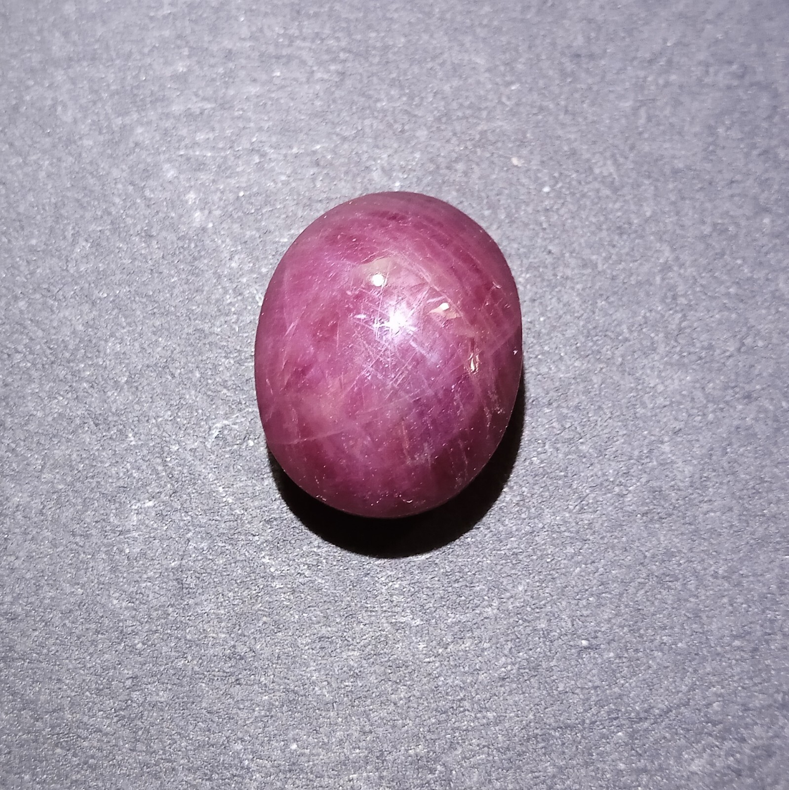 31 Carat 17.8×14.2×10.7 MM Natural Purple Pink Color Ruby Oval Shape Cabochon