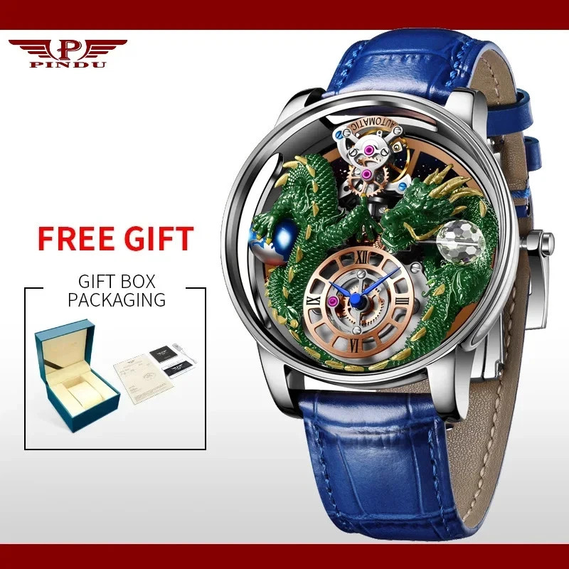 PINDU Celestial Body Series Artisanat Three Dimensional Dragon Watch 16 VARIANTS