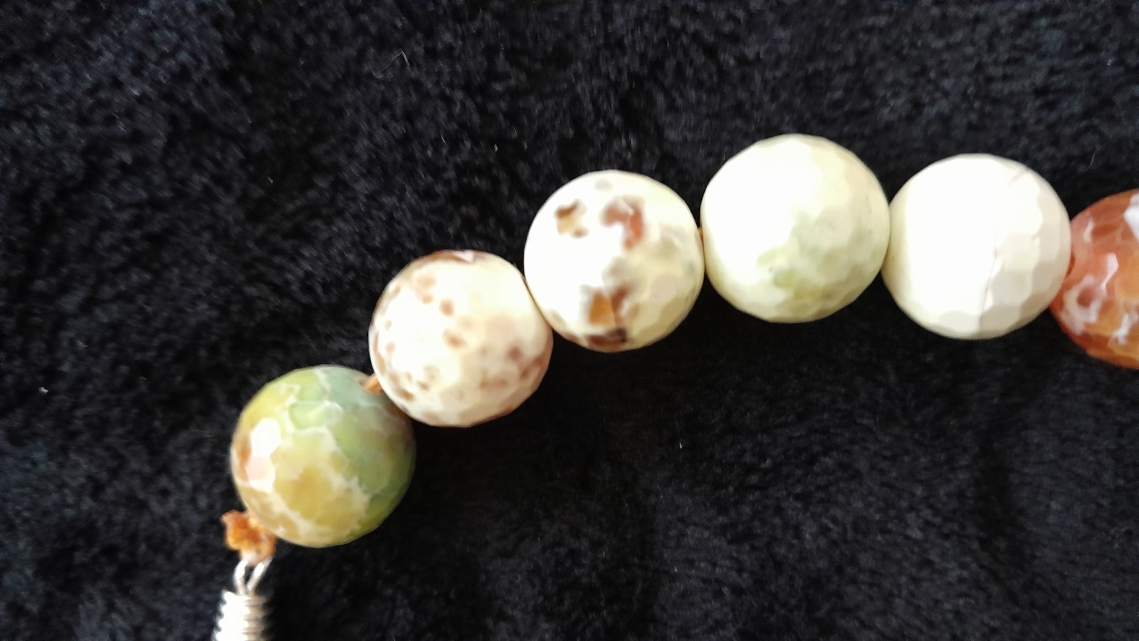 Agate Meditation necklace – handmade 40cm length approx – FAST UK DELIVERY