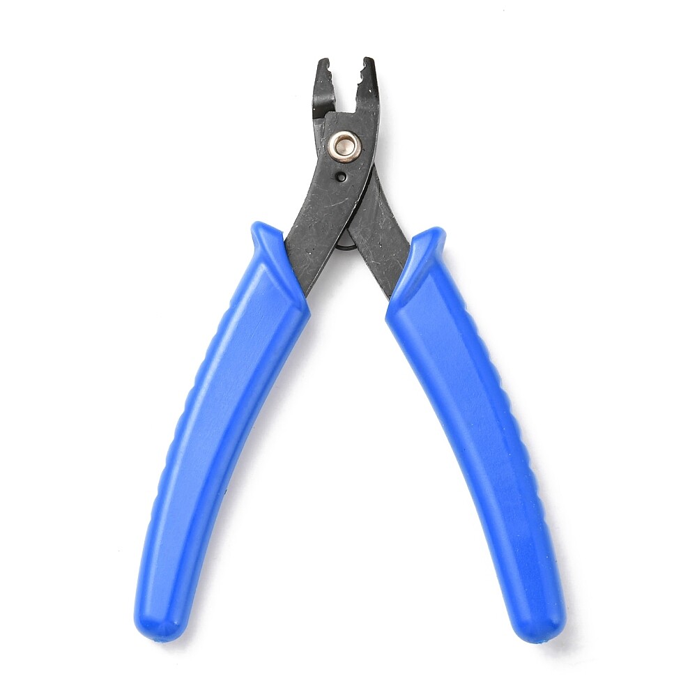 1x Carbon Steel Crimper Plier for Crimp Beads Jewelry Crimping Pliers Blue 5inch