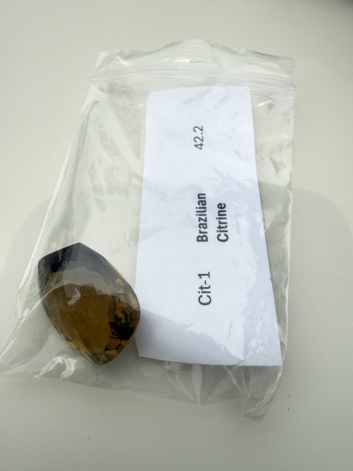 42 Carat Golden Brazilian Citrine – Chevron/Shield Shape, Rose Cut Faceting