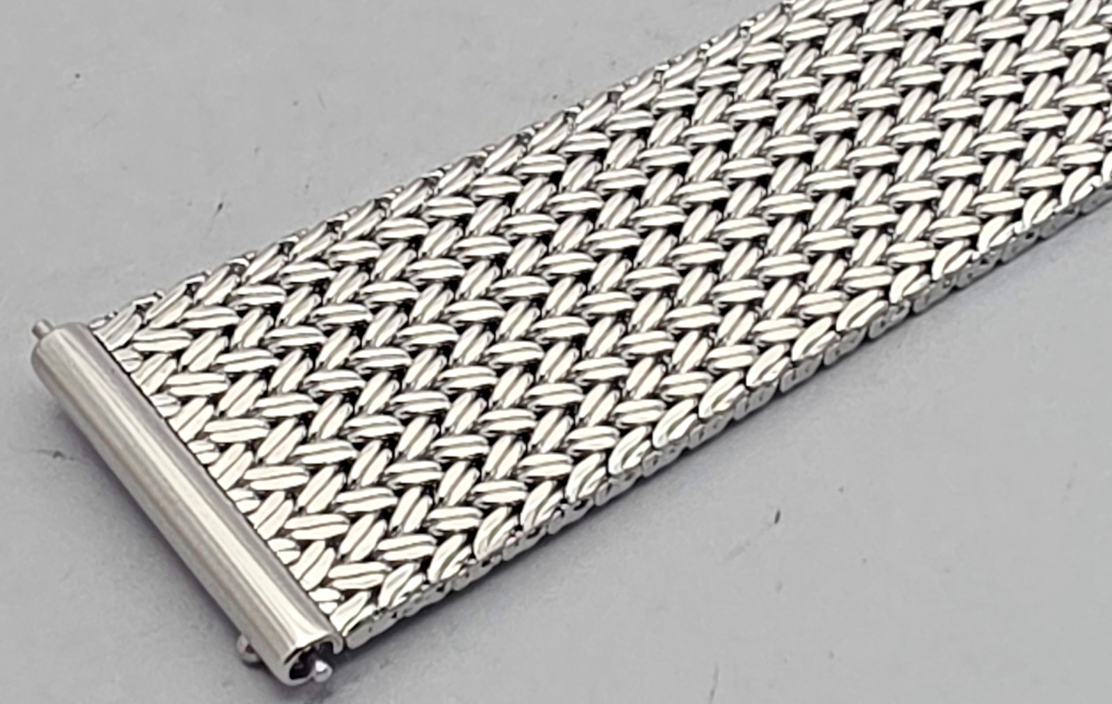 Unbranded Stainless steel mesh watchband/Bracelet 20mm Woven Texture