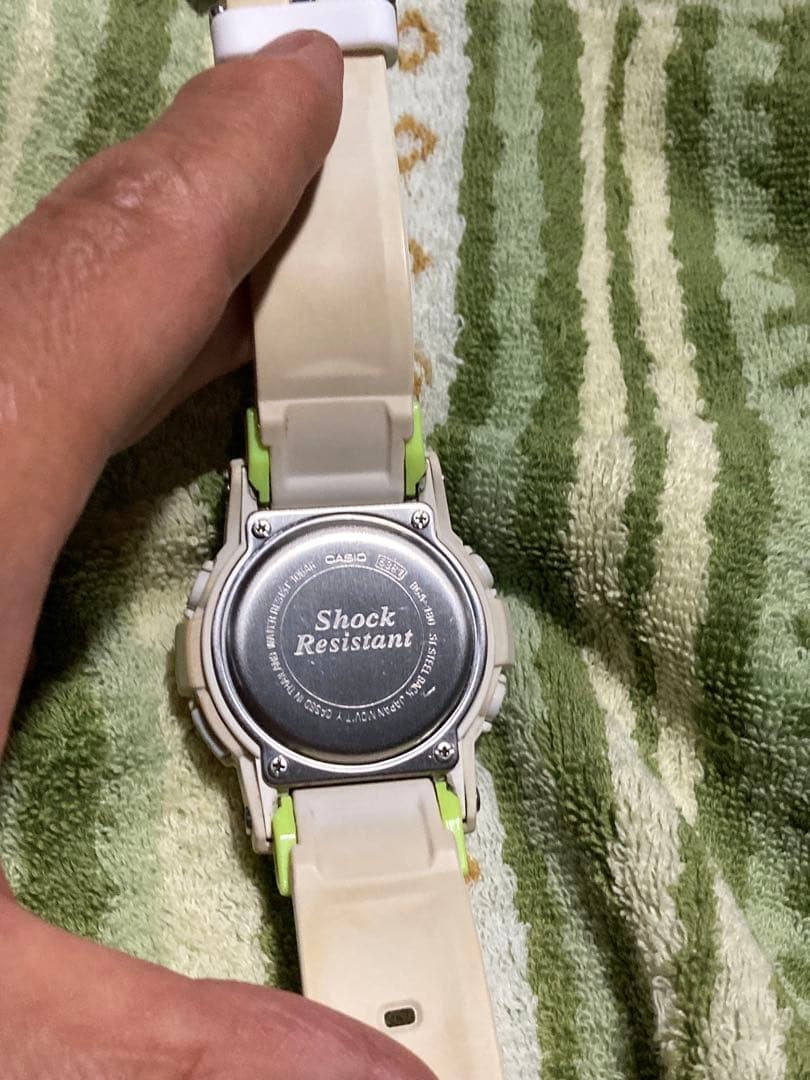 CASIO BABY-G white time and calendar adjusted