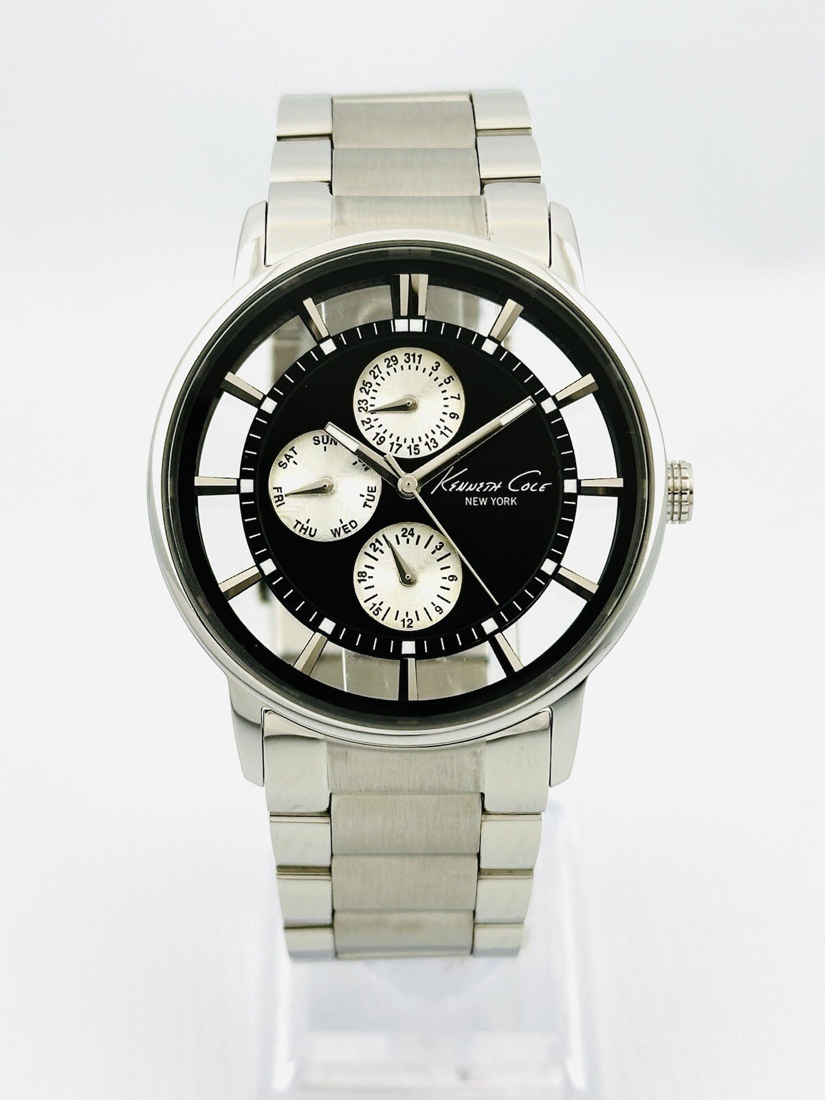 Kenneth Cole KC9115 Men’s See-through transparent Black Dial Bracelet Watch