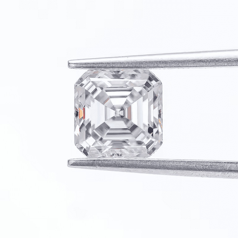 2 CT Asscher Cut VVS1 Lab Grown Diamond Premium Quality gemstone 7.50 mm