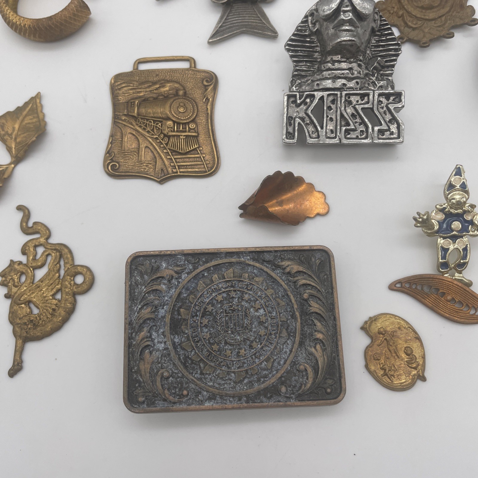 Vintage Metal Jewelry Making Findings Parts & Charms Mixed Lot