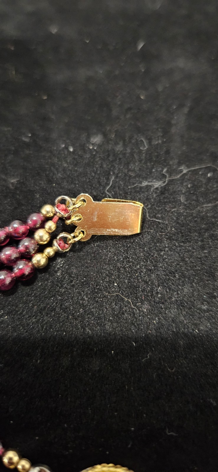 Lot of 4 garnet beaded necklaces different lengths and styles
