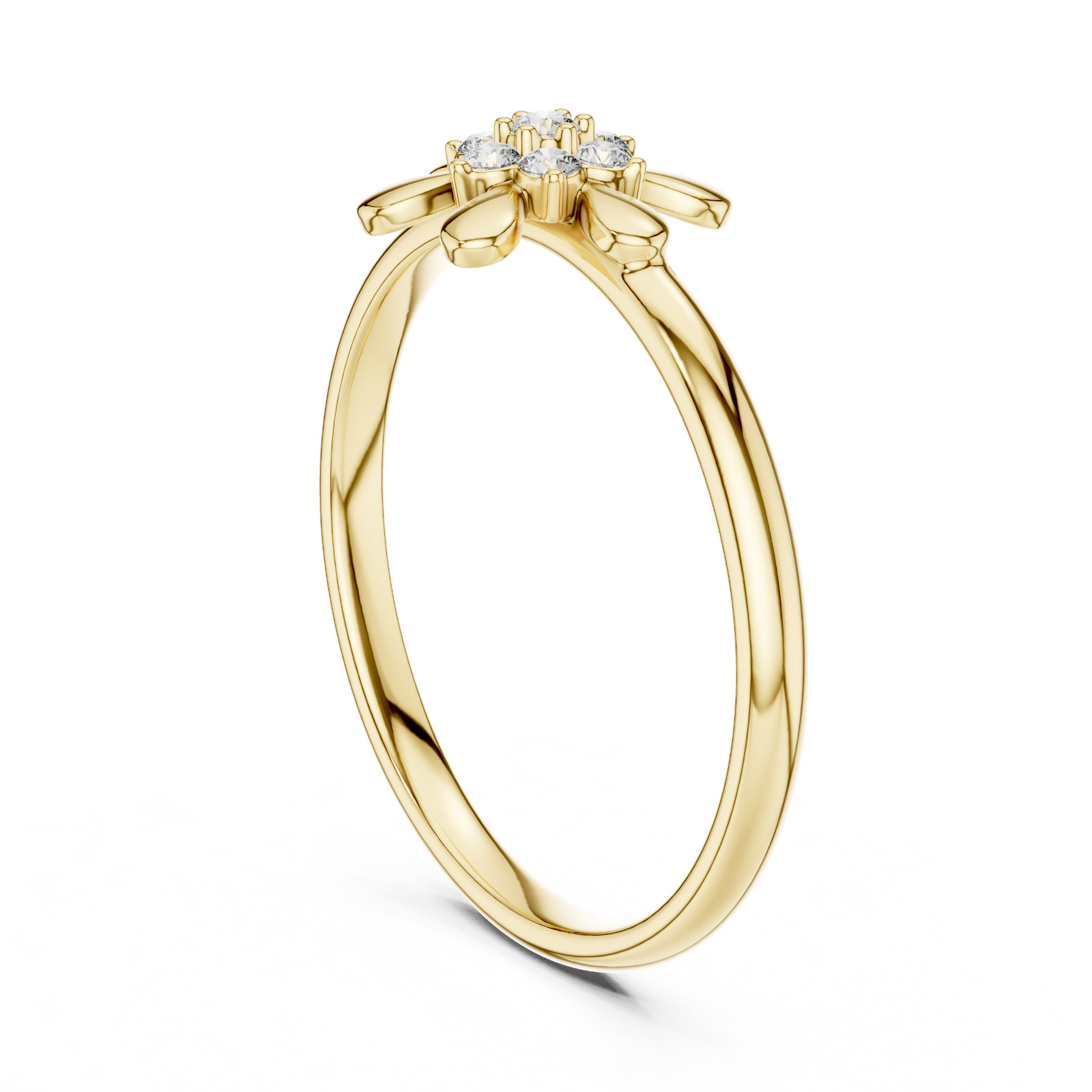 Certified Round Cut Natural Diamond Women Timeless Minimalist Ring 14K Gold Over