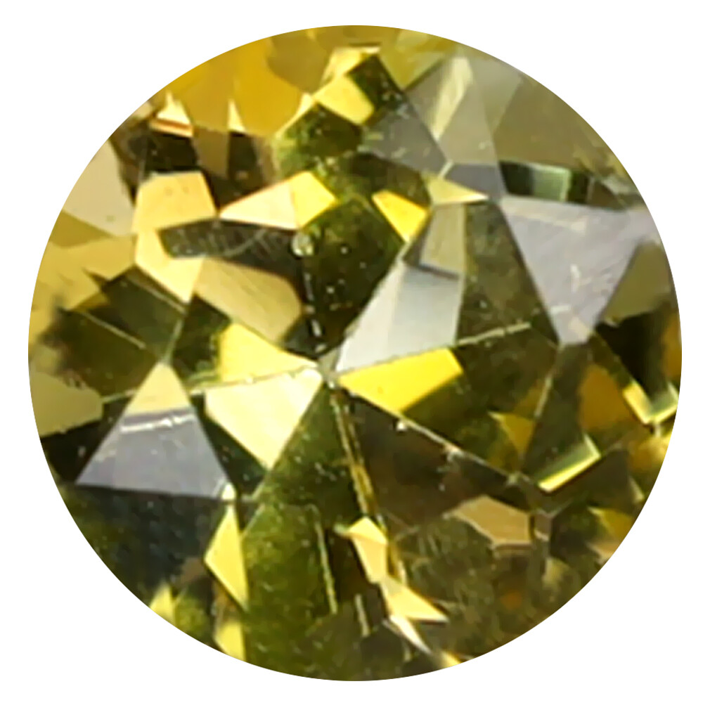 0.36 ct Remarkable Round Cut (5 x 5 mm) Tanzania Yellow Tanzanite Gemstone