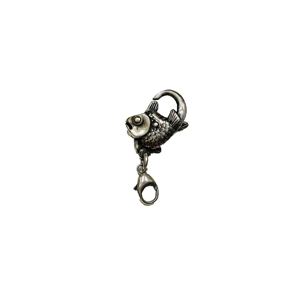 Retired Trollbeads Big Fish Clasp LAA Sterling Silver 925 Bracelet Charm Lock